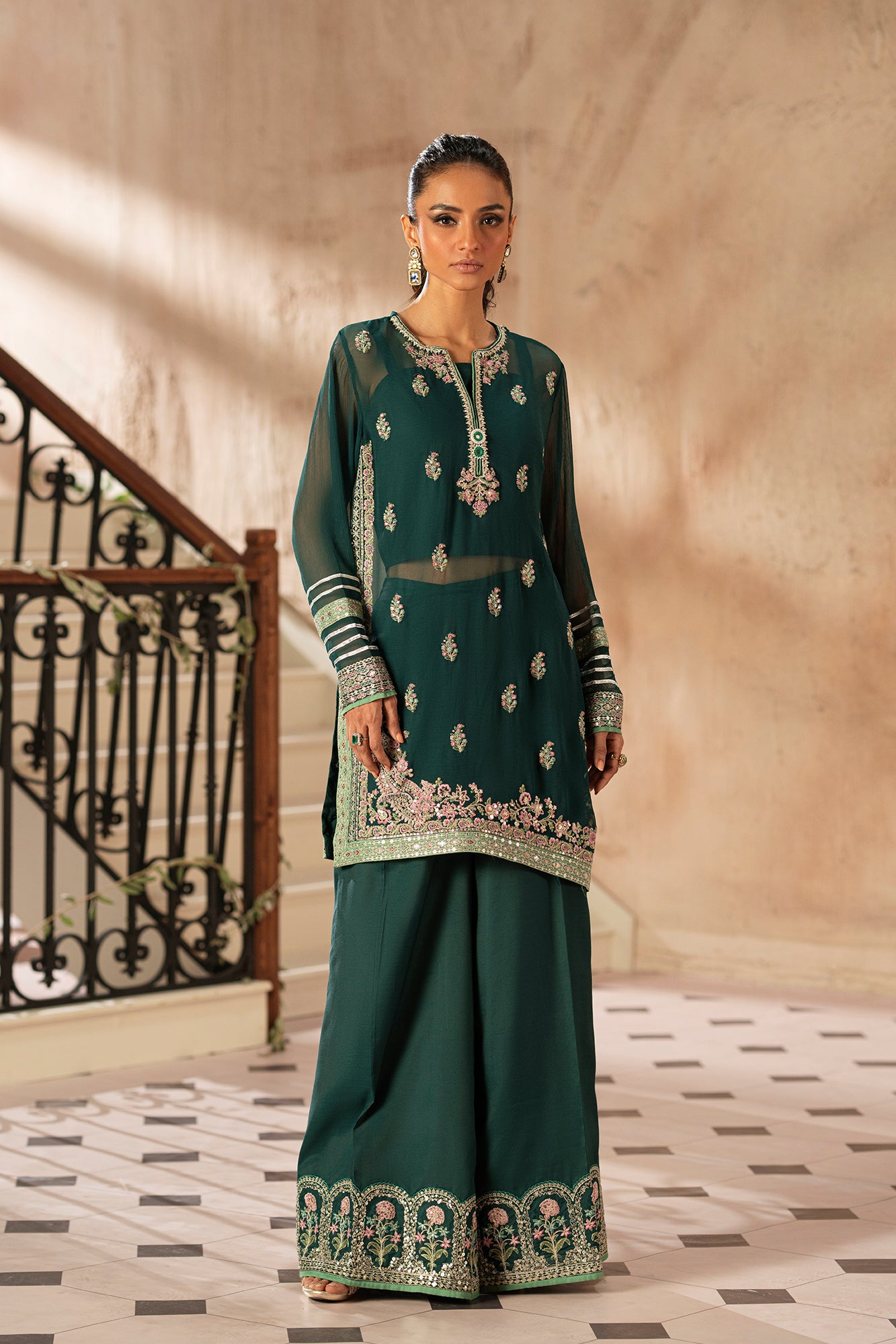 EMBROIDERED SUIT (E0755/104/706) - Image 2